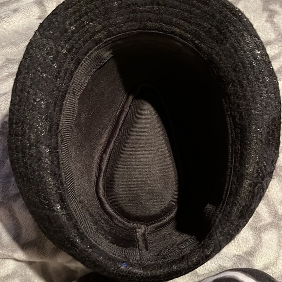 BKE black sequin and lace fedora hat like nwot! One size!! - Picture 5 of 6